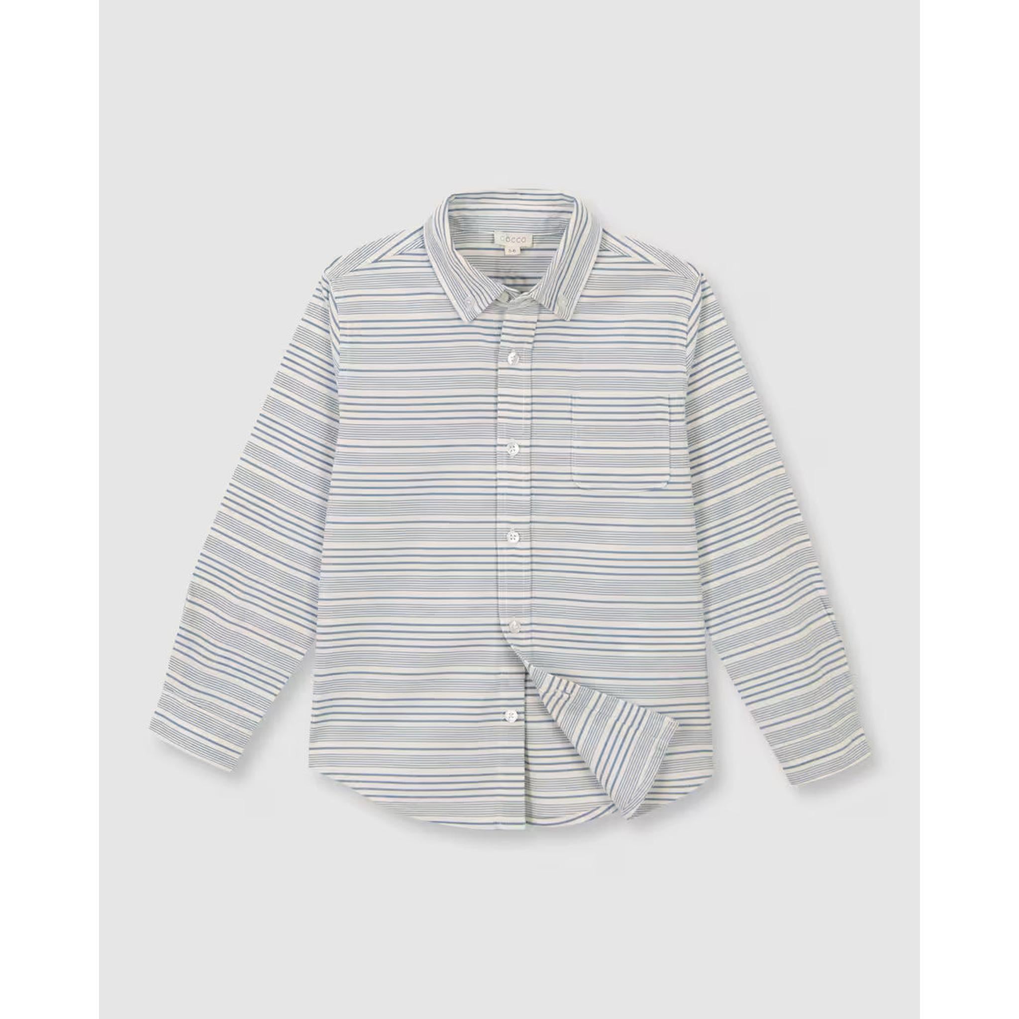 Camisa de rayas horizontales azul