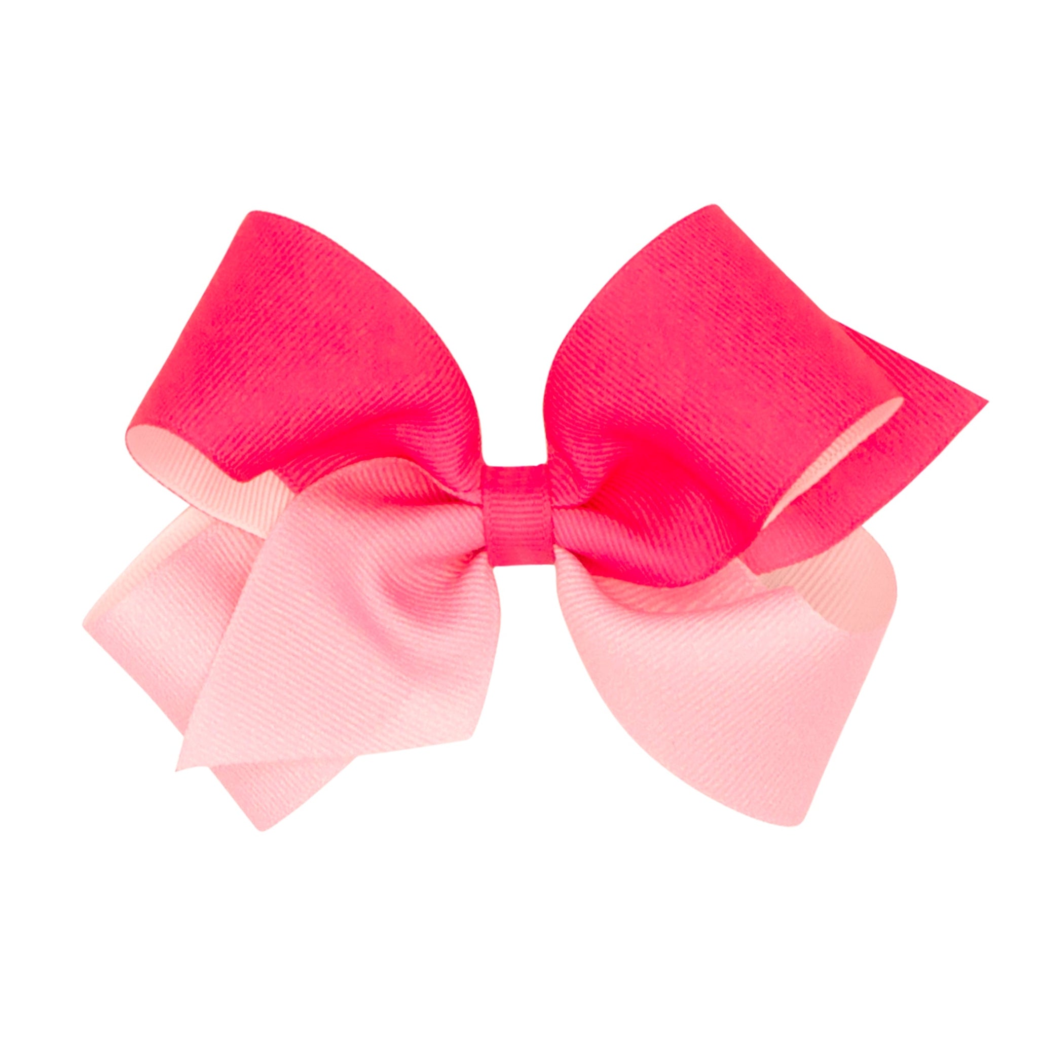 Medium Grosgrain Ombre Color-block Print Girls Hair Bow