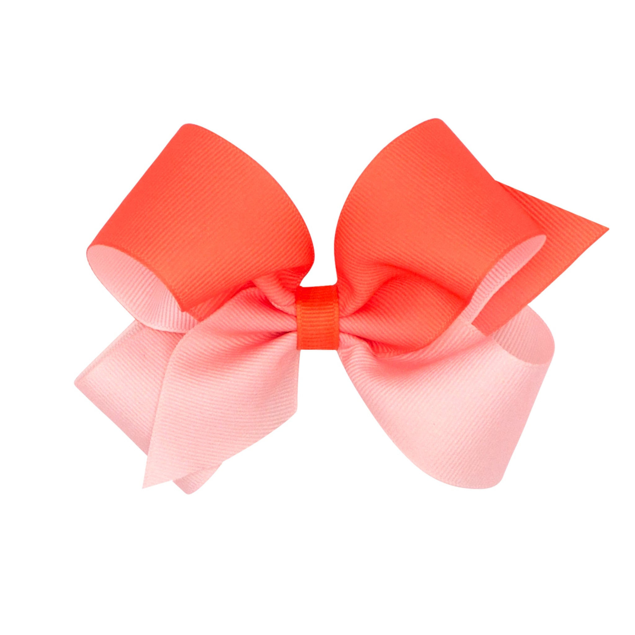 Medium Grosgrain Ombre Color-block Print Girls Hair Bow