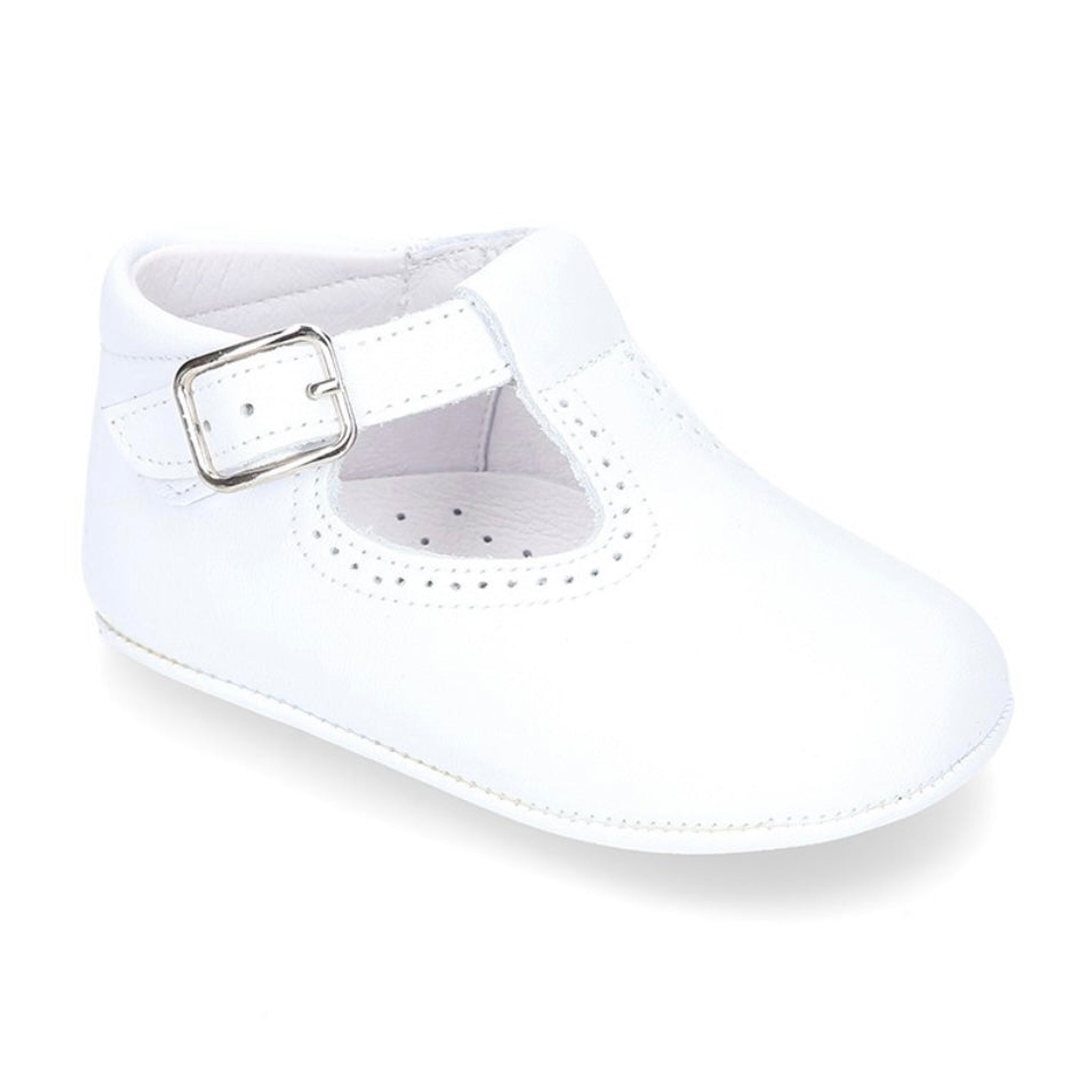 T-Strap Leather Pepito - White