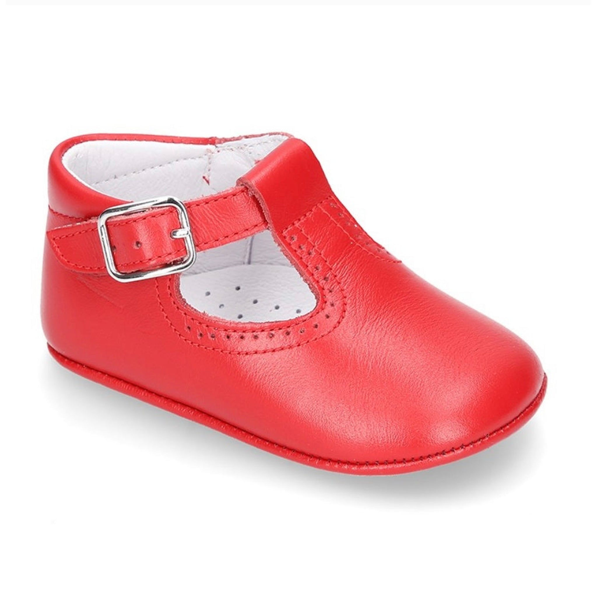 T-Strap Leather Pepito - Red